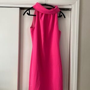 Sail to sable button up shift dress XS hot pink